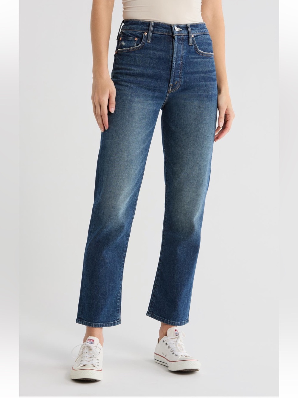 MOTHER The Huffy Flood High Waist Straight Leg Jeans 26